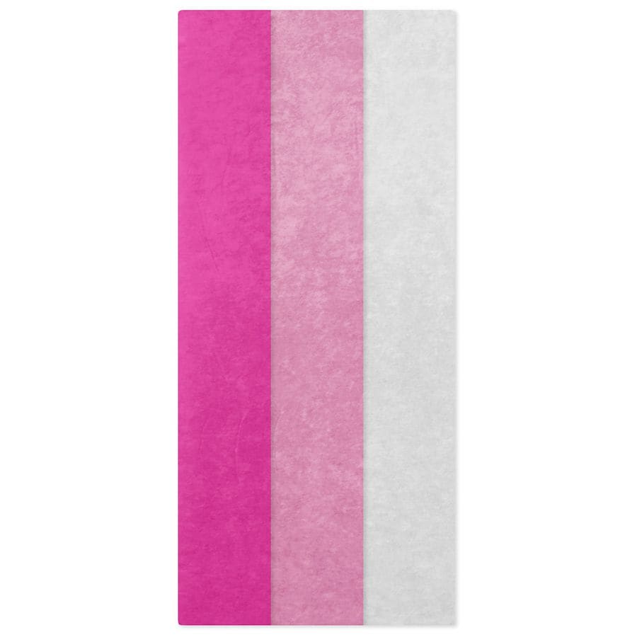 Hallmark 3-Pack Assorted Tissue Paper Light Pink, Hot Pink and White