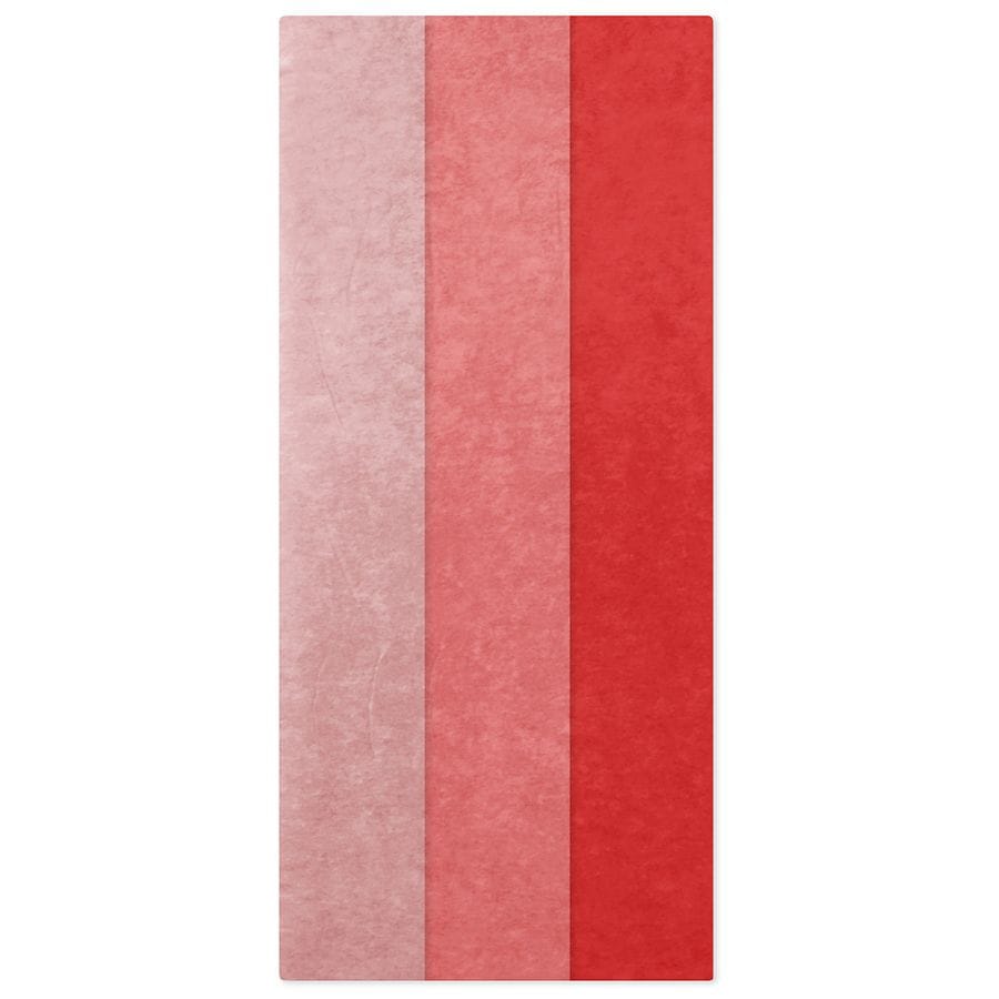 Hallmark 3-Pack Assortment Tissue Paper Solid Red-Orange/Coral/Pink