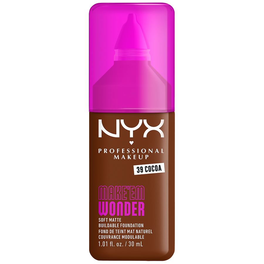 NYX Professional Makeup Make 'Em Wonder 24 Hour Soft Matte Foundation, Cocoa