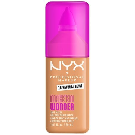 NYX Professional Makeup Make 'Em Wonder 24H Soft Matte Foundation 16 Natural Beige
