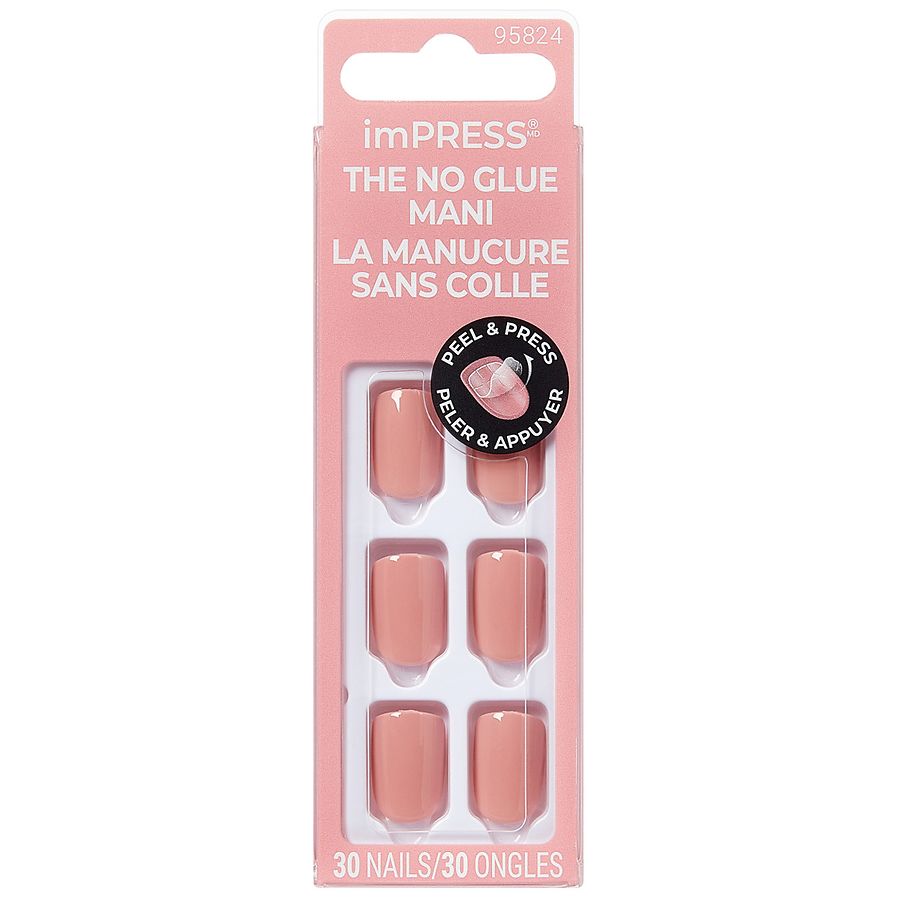 Kiss imPRESS color Press-On Nails, Short Squoval 'Your Magic' Pink