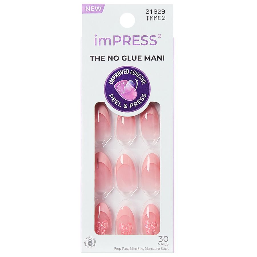 Kiss imPRESS The No Glue Mani Almond Glow Muse