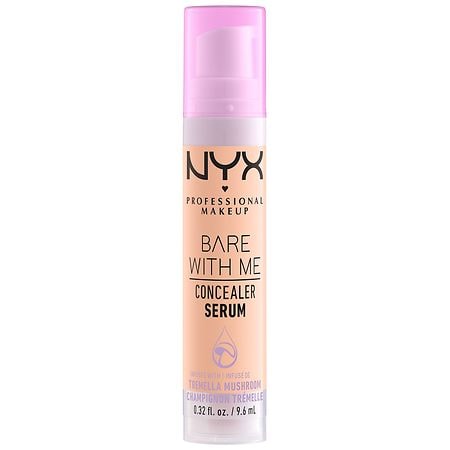 NYX Professional Makeup Bare With Me Concealer Serum, 24 Hours of Hydration, Medium Coverage Medium Vanilla