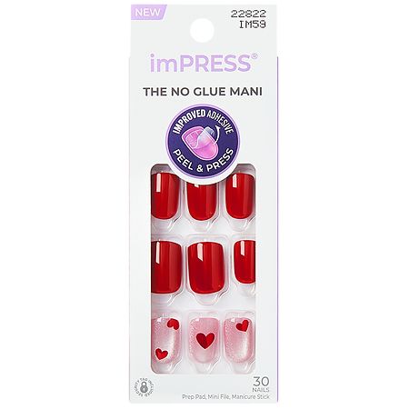 Kiss imPRESS Peel & Press Nails Short Squoval - 1.0 set