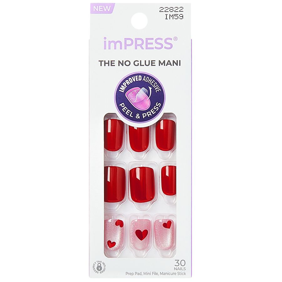 Kiss imPRESS Peel & Press Nails Short Squoval Good 4 You