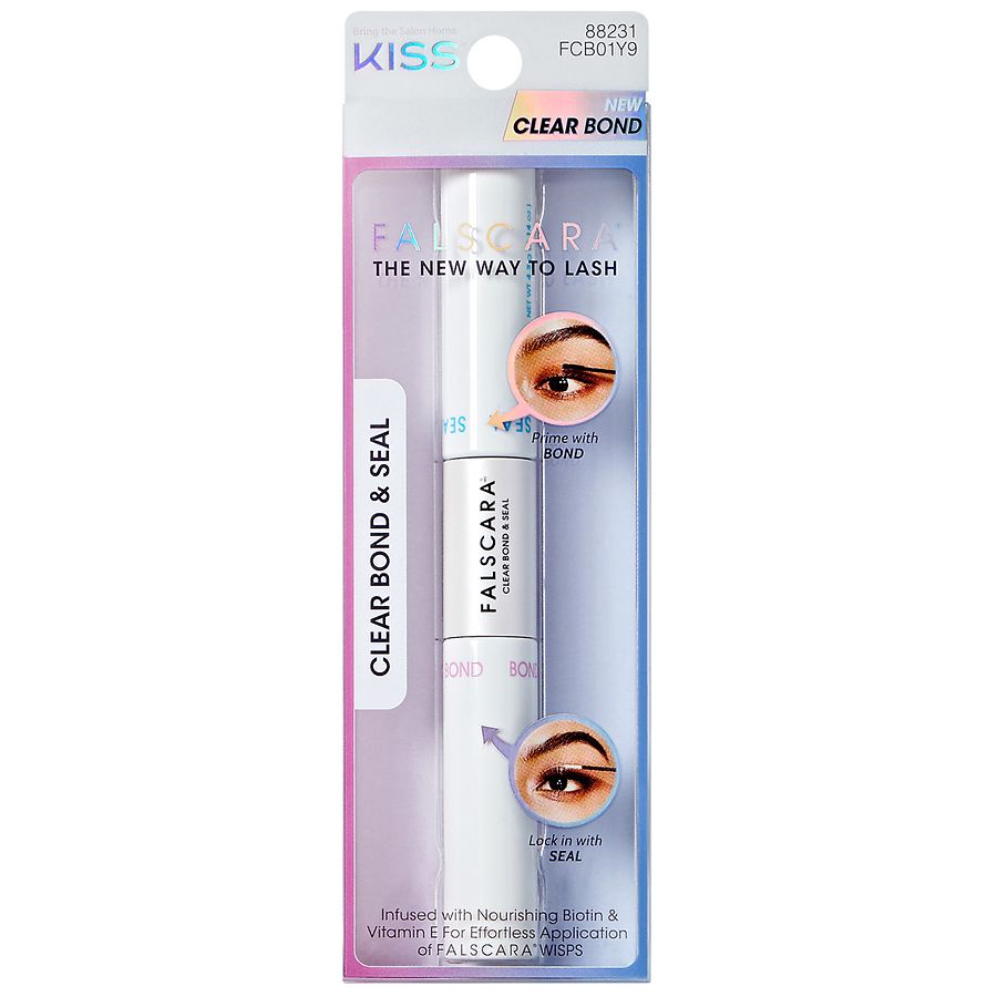 Kiss Falscara False Lash Clusters Bond & Seal Clear