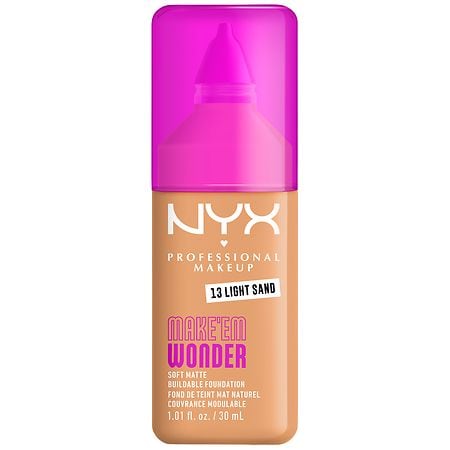 NYX Professional Makeup Make 'Em Wonder Soft Matte Foundation, Light Sand - 1.01 oz | CVS