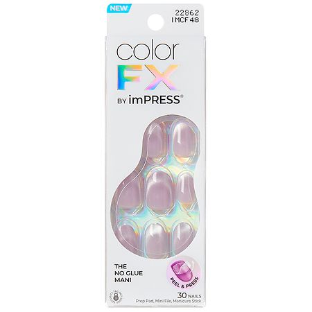 Kiss imPRESS Peel & Press Nails Short Oval - 1.0 set