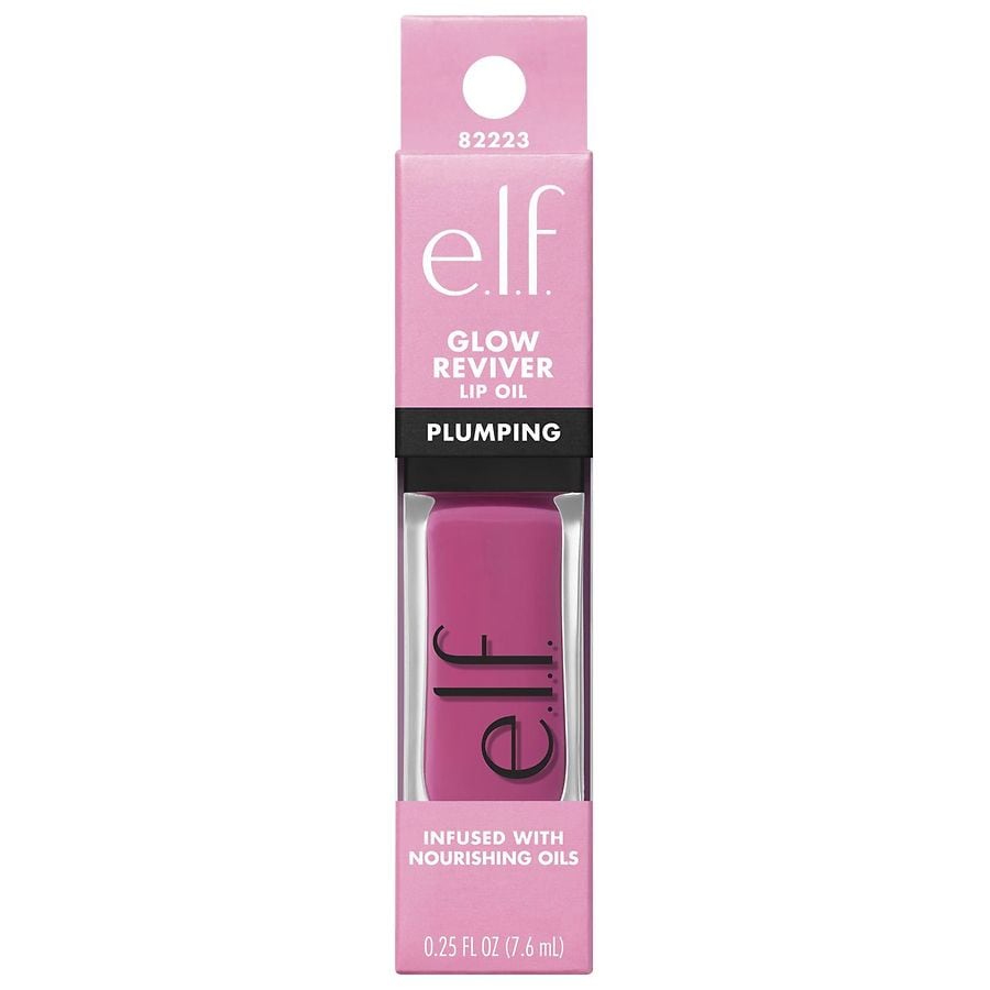 e.l.f. Glow Reviver Plumping Lip Oil Minty Ultra-Violet | Walgreens