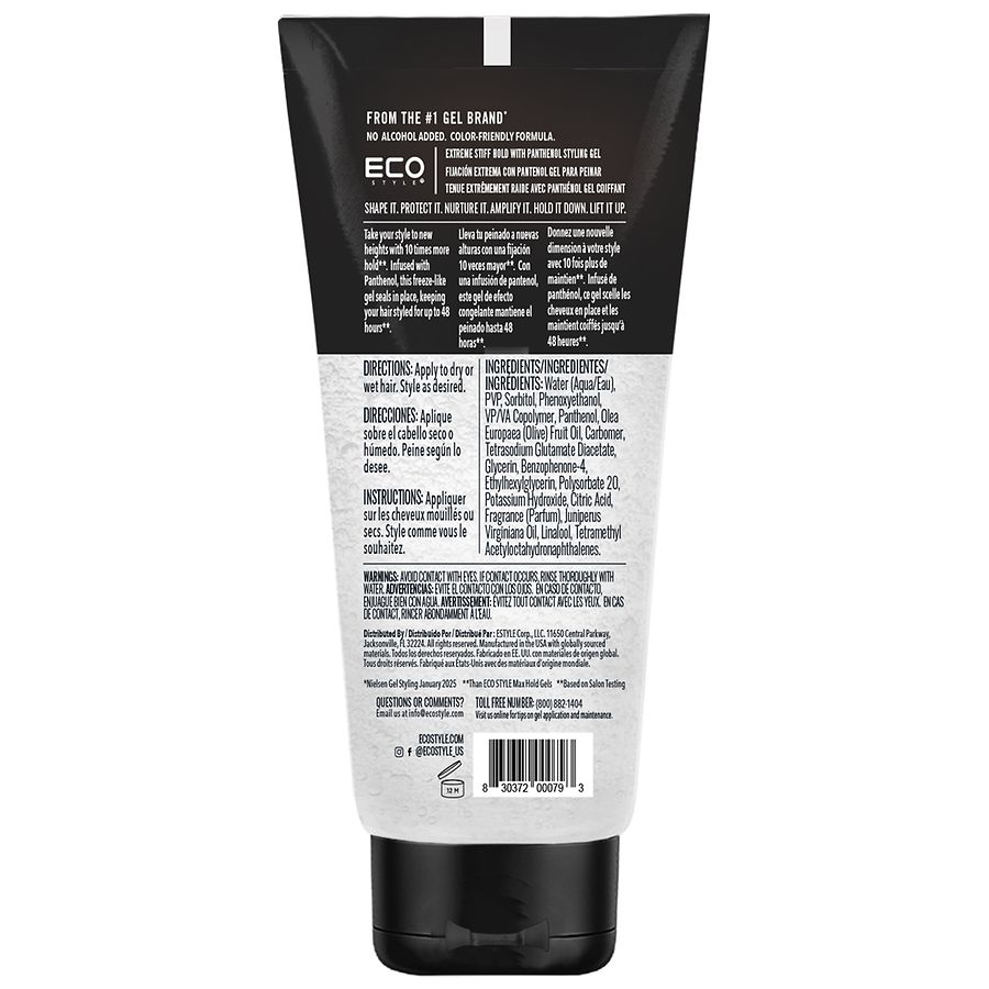 ECO STYLE Extreme Stiff Hold Styling Gel | Walgreens