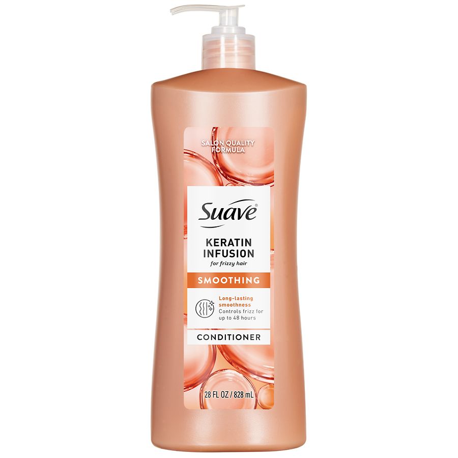 Suave Keratin Infusion Smoothing Conditioner, 48-Hr Frizz Control