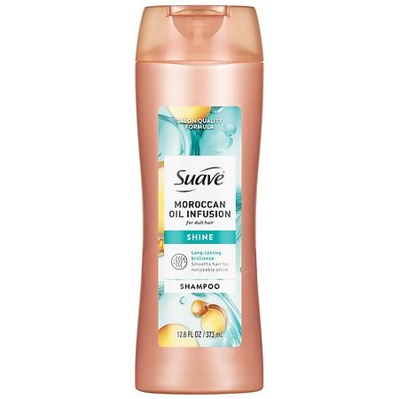Suave Moroccan Oil Infusion Shampoo Hydrating Cleanse for Soft, Smooth, Shiny Hair