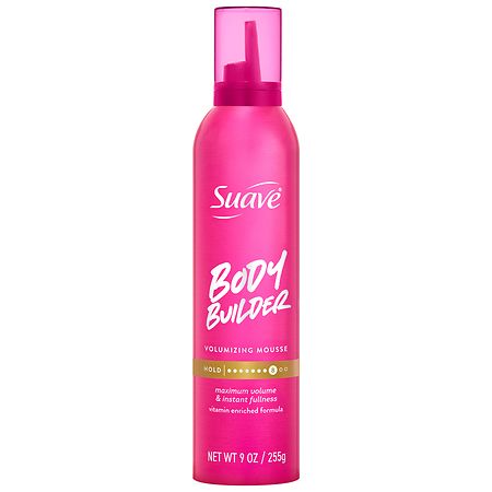 Suave Body Builder Volumizing Hair Mousse for Women, 8-Hold
