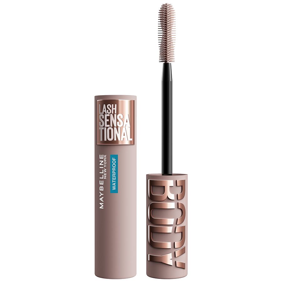 Maybelline Lash-Sensational Body Waterproof Mascara Makeup, Volumizing + Lifting, Very Black