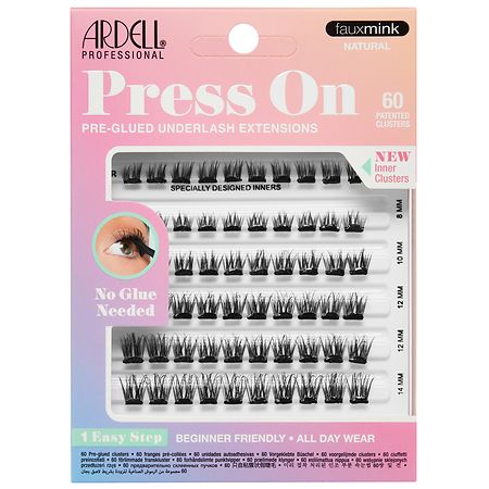 Ardell Press-On Pre-Glued Underlash Extensions Faux-Mink Natural