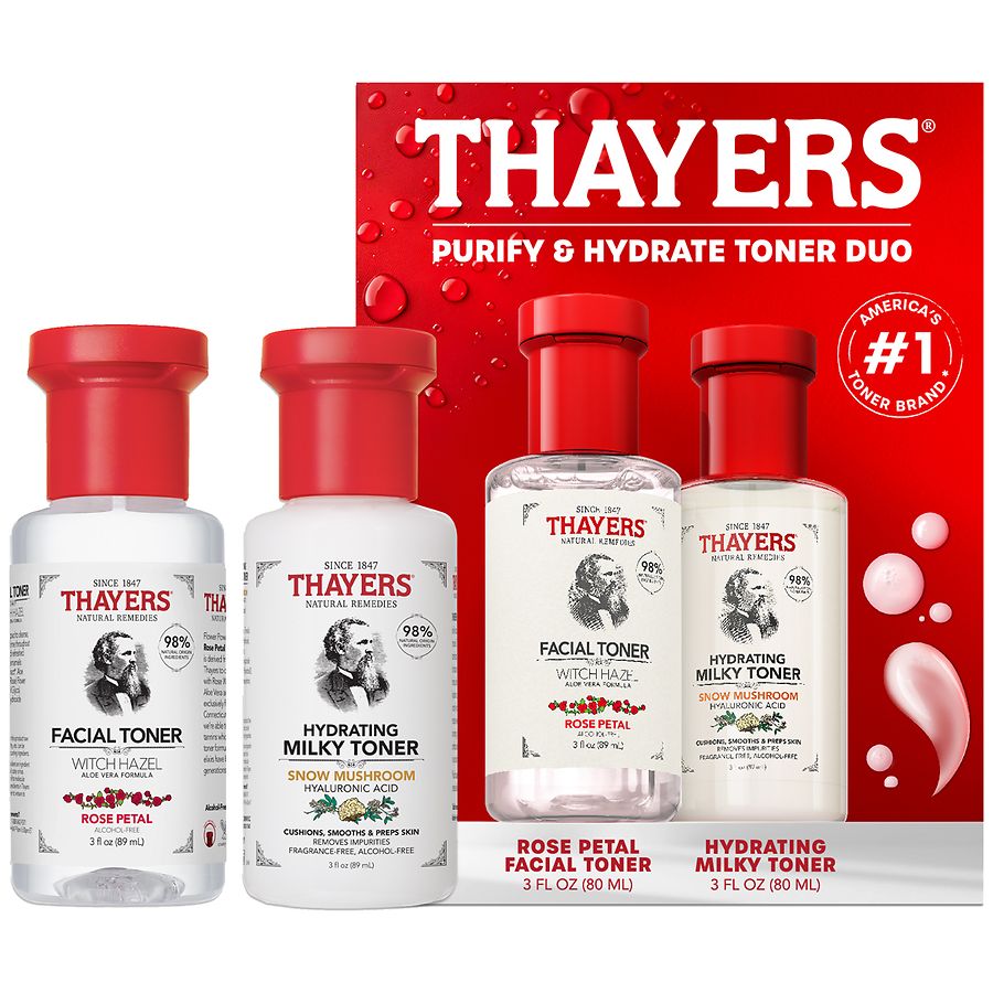Thayers Purify & Hydrate Toner Duo, Rose Petal Facial Toner