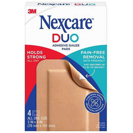 Nexcare Duo Adhesive Gauze Pads