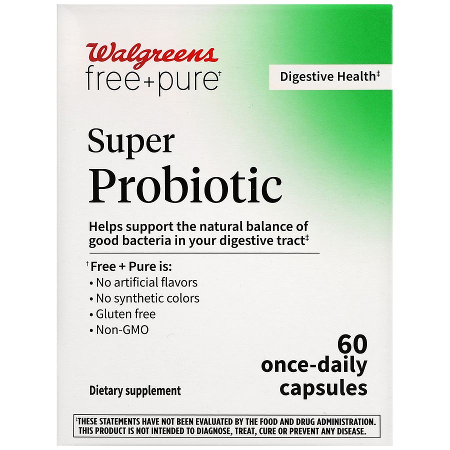 Walgreens Free & Pure Super Probiotic Capsules | Walgreens