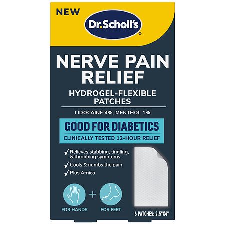 Dr. Scholl's Nerve Pain Relief, Hydrogel-Flexible Patches for Long-Lasting Pain Relief