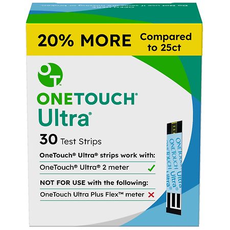 OneTouch Ultra Test Strips One size, Test Strips 1 vial of 30ct