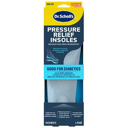 Dr. Scholl's Pressure Relief Trim to Fit Insoles for Women Good for Diabetics Size 6-10