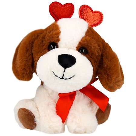 Playright Puppy with Heart Headband Plush 7 Inch