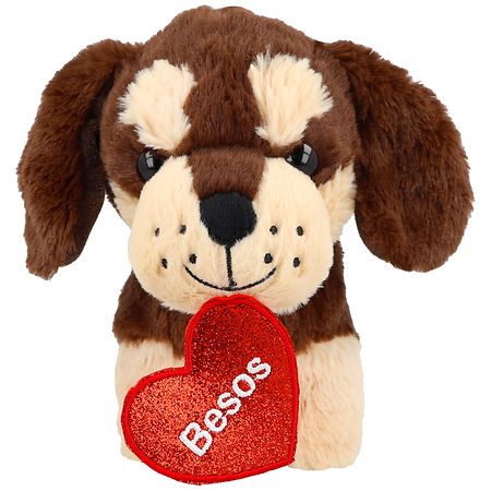 Playright Puppy with Heart Plush, Spanish 10.5 Inch