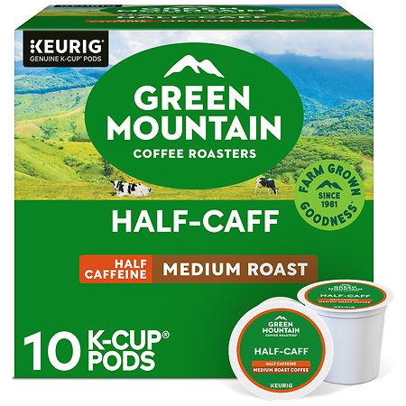 Green Mountain Coffee Half Caff, Medium Roast Coffee K-Cup Pods
