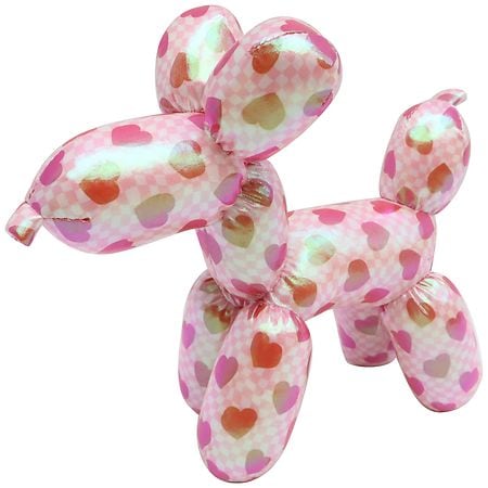Balloonimals Valentines Plush Balloon Dog with Pink Printed Heart