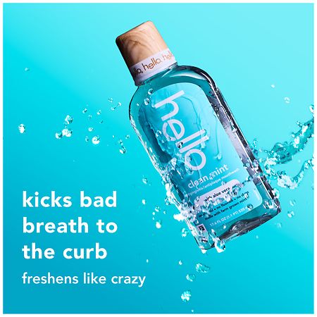 Hello Alcohol Free Mouthwash with Aloe Vera Clean Mint