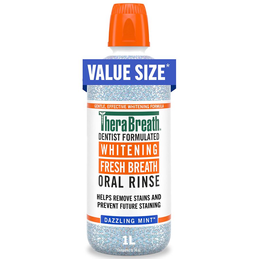 TheraBreath Whitening Oral Rinse Dazzling Mint