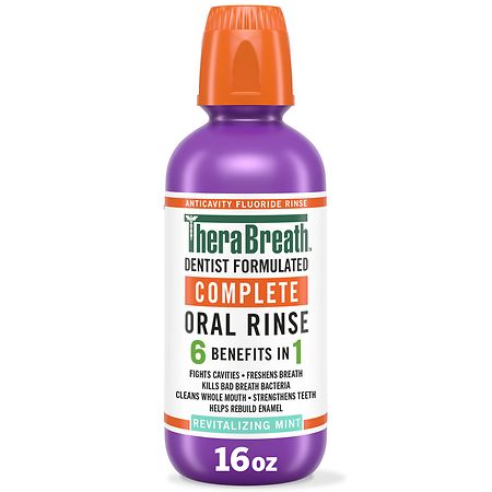TheraBreath Adult Whole Mouth Protection Mouth-Rinse Revitalizing Mint