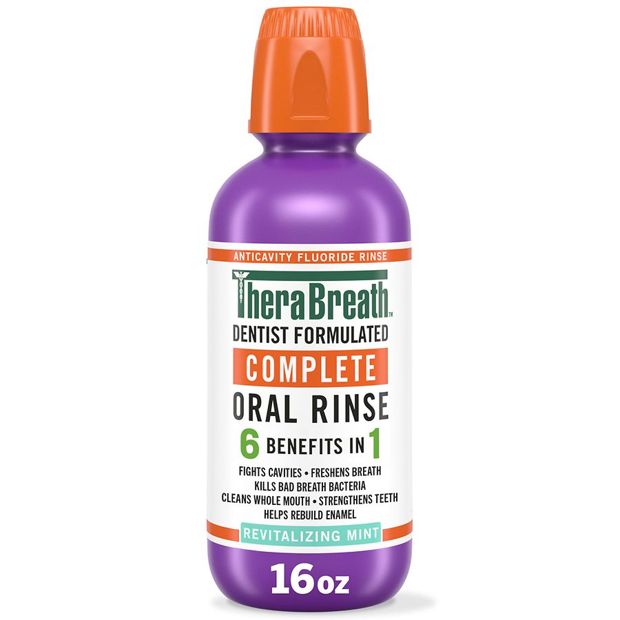 TheraBreath Adult Whole Mouth Protection Mouth-Rinse Revitalizing Mint