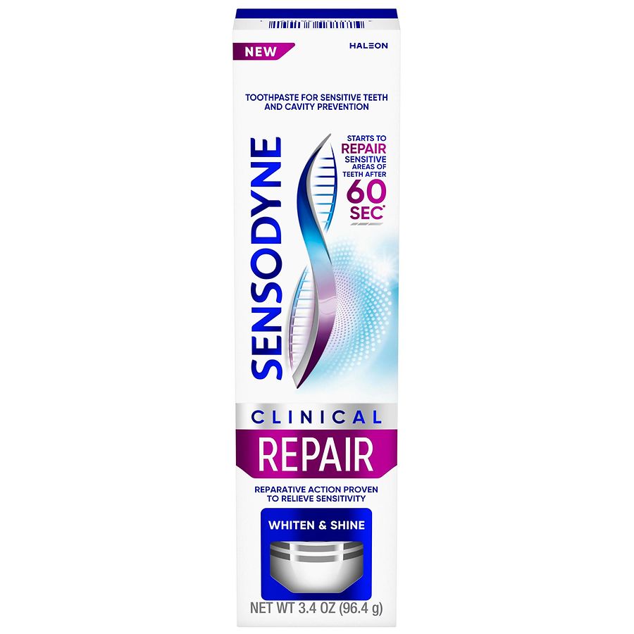 Sensodyne Clinical Repair, Whiten & Shine Toothpaste Arctic Mint