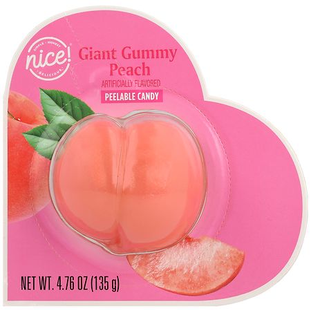 Nice! Giant Gummy Peach Peelable Candy