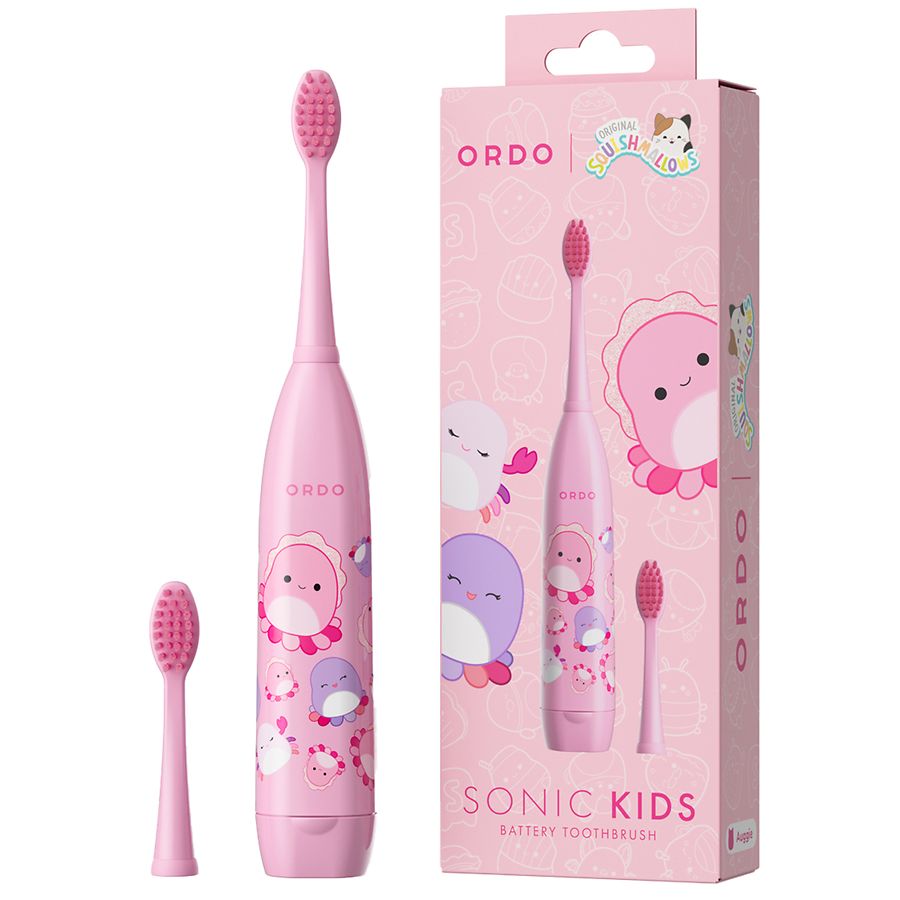 Ordo Sonic Kid's Battery Toothbrush - Squishmallows Auggie Pink