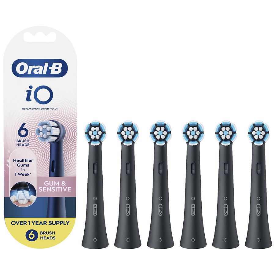 Oral-B iO Gum & Sensitive Replacement Toothbrush Heads Black