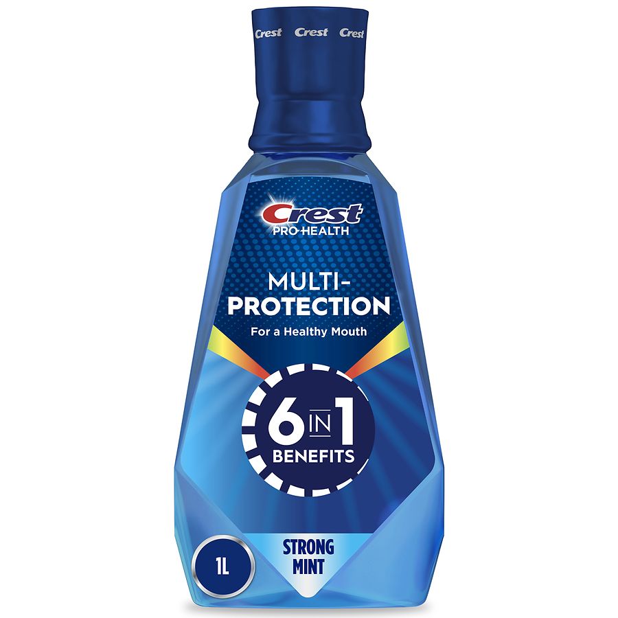 Crest Pro-Health Multi-Protection, 6-in-1, Anticavity Fluoride Mouthwash Strong Mint