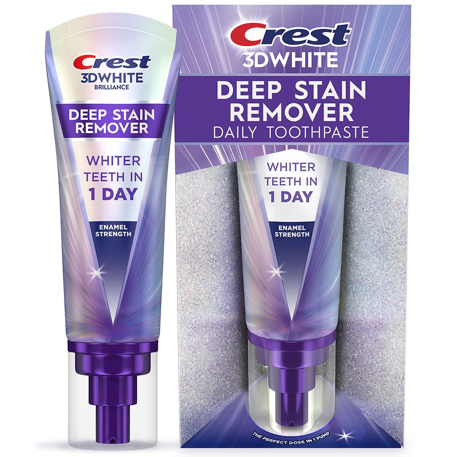 Crest Toothpaste 3DWhite Deep Stain Remover Enamel Strength Bold Mint