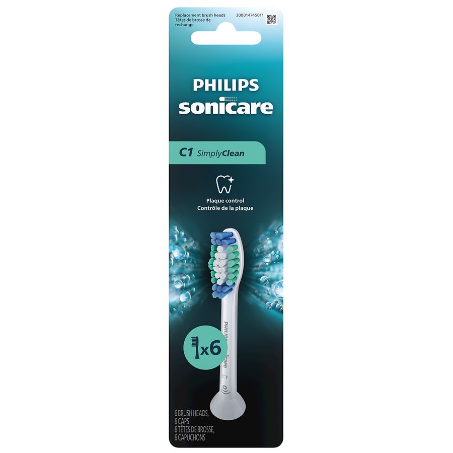 Philips Sonicare C1 SimplyClean Replacement Electric Toothbrush Heads White