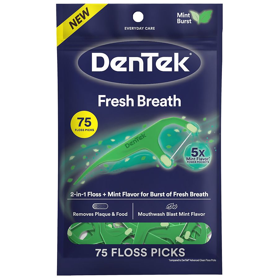 DenTek Fresh Breath Floss Picks Mint Burst