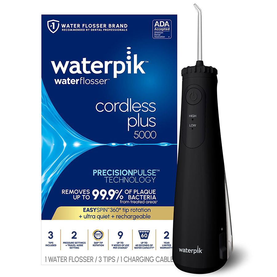 waterpik water flosser ウォーターピック Waterpik Cordless Plus 5000 Water Flosser Black | Walgreens