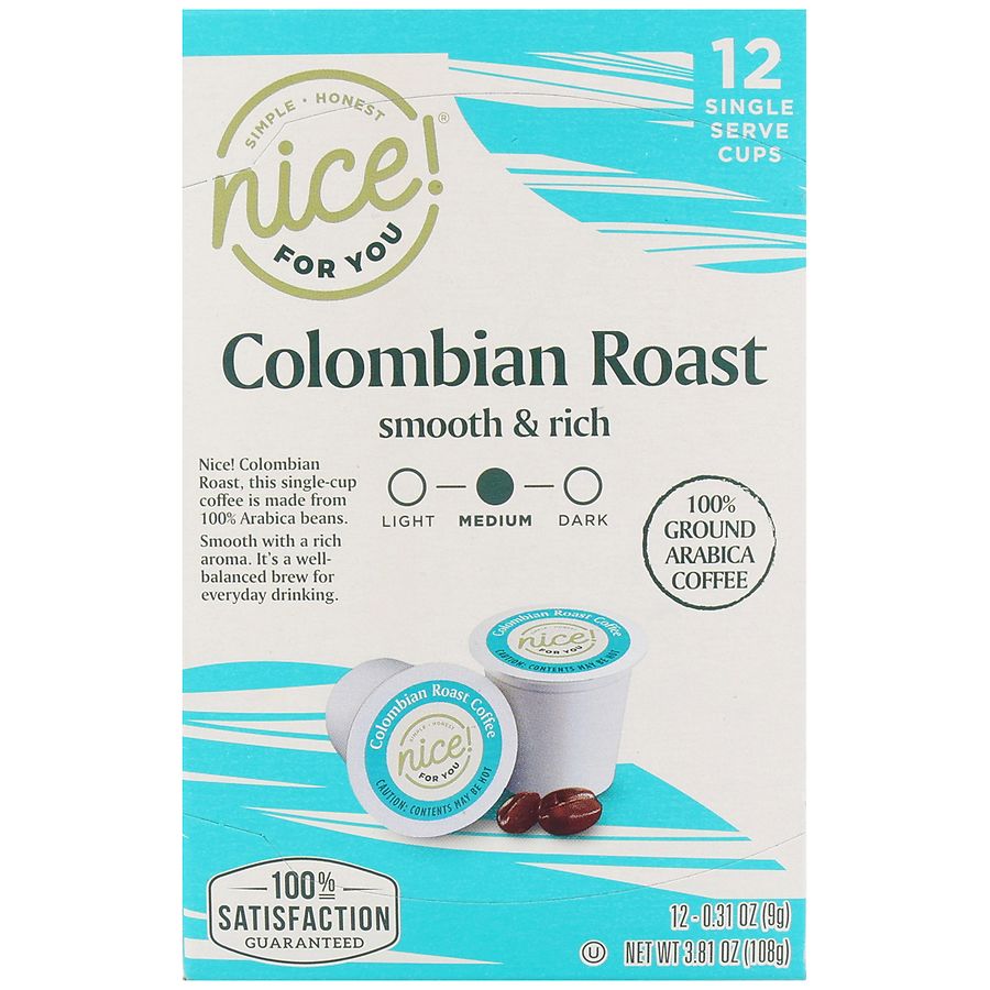 Nice! For You Colombian Roast Coffee Single Serve Cups Colombian Roast