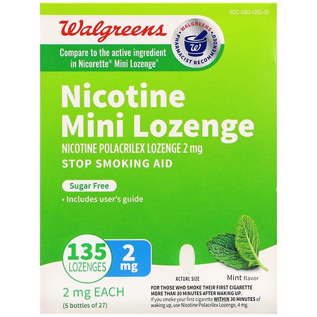 Walgreens Nicotine Mini Lozenges 2 mg Mint