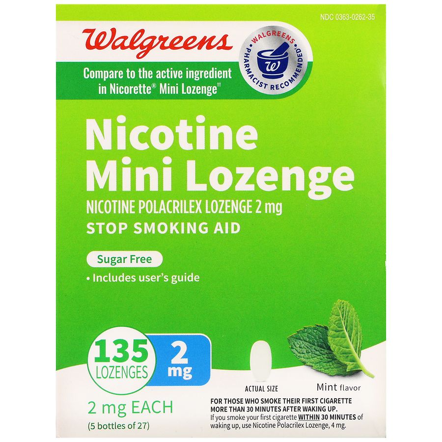 Walgreens Nicotine Mini Lozenges 2 mg Mint