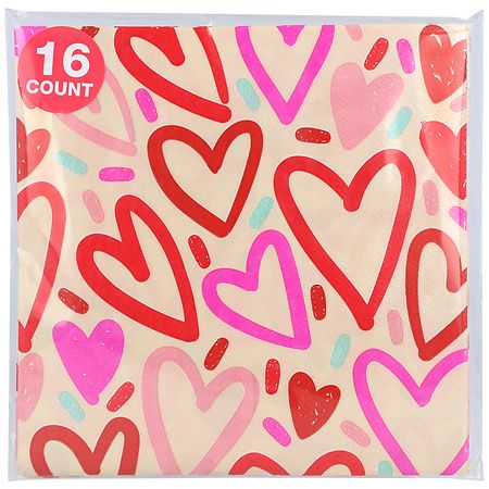 Festive Voice Dinner Napkins, Hearts