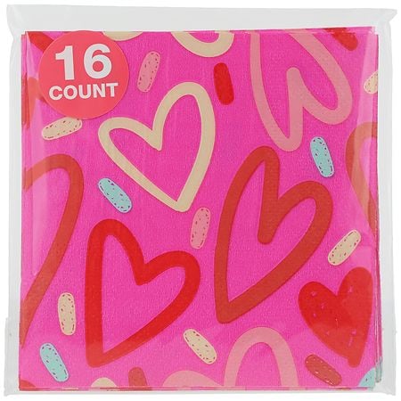Festive Voice Napkins, Hearts Small