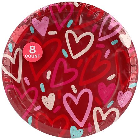 Festive Voice Heart Dinner Plates
