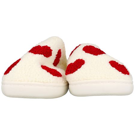 Festive Voice Women's Slippers, Hearts L/ XL (9-10)