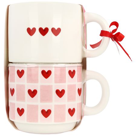 Festive Voice Valentine's Day Stackable Mugs 9.7 fl oz